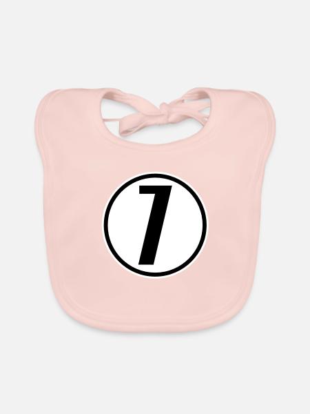 7 - Organic Baby Bibs - rose - Front