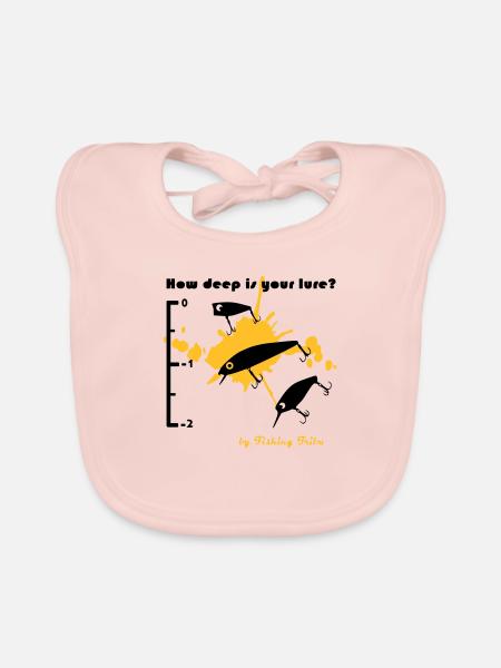 T-shirt How deep is your lure - Bavoir bio Bébé - rose - Devant