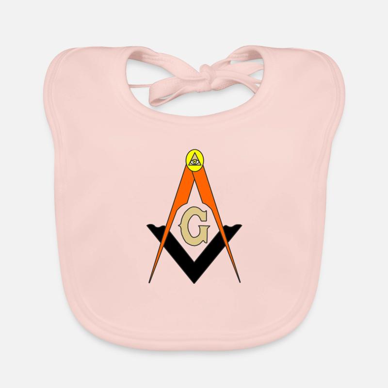 Freemason Compass Organic Baby Bibs