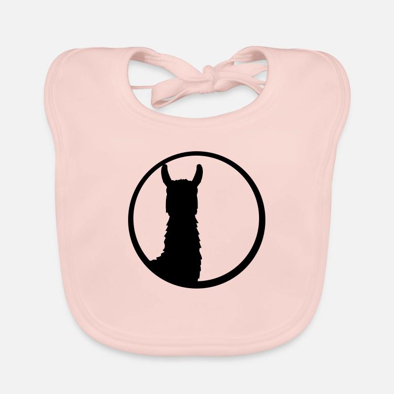 schwarz button logo rund kreis silhouette umriss l Baby Bio-Lätzchen