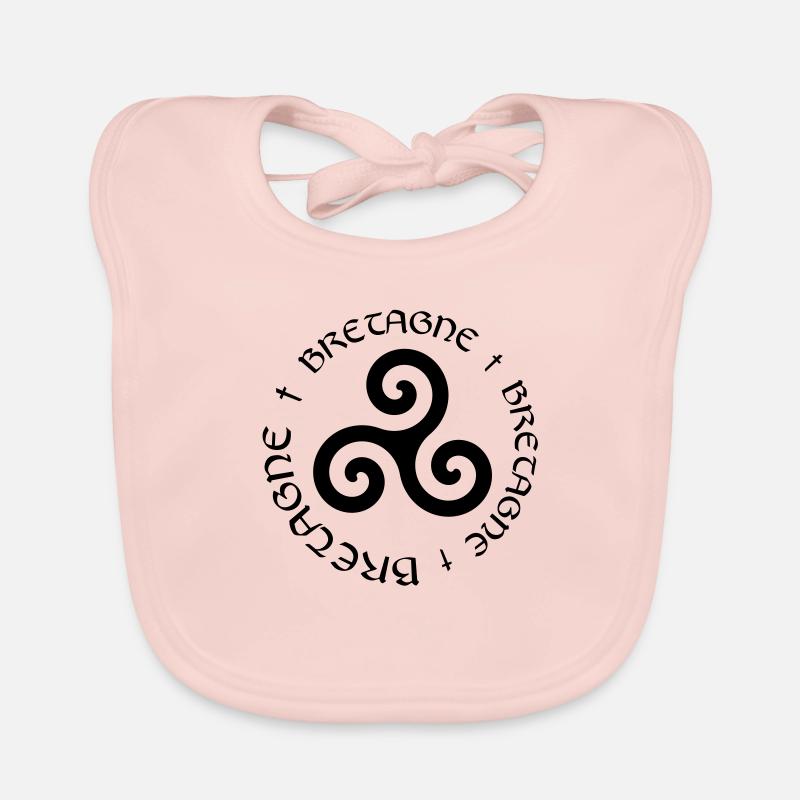 Bretagne ! - Bavoir bio Bébé - rose