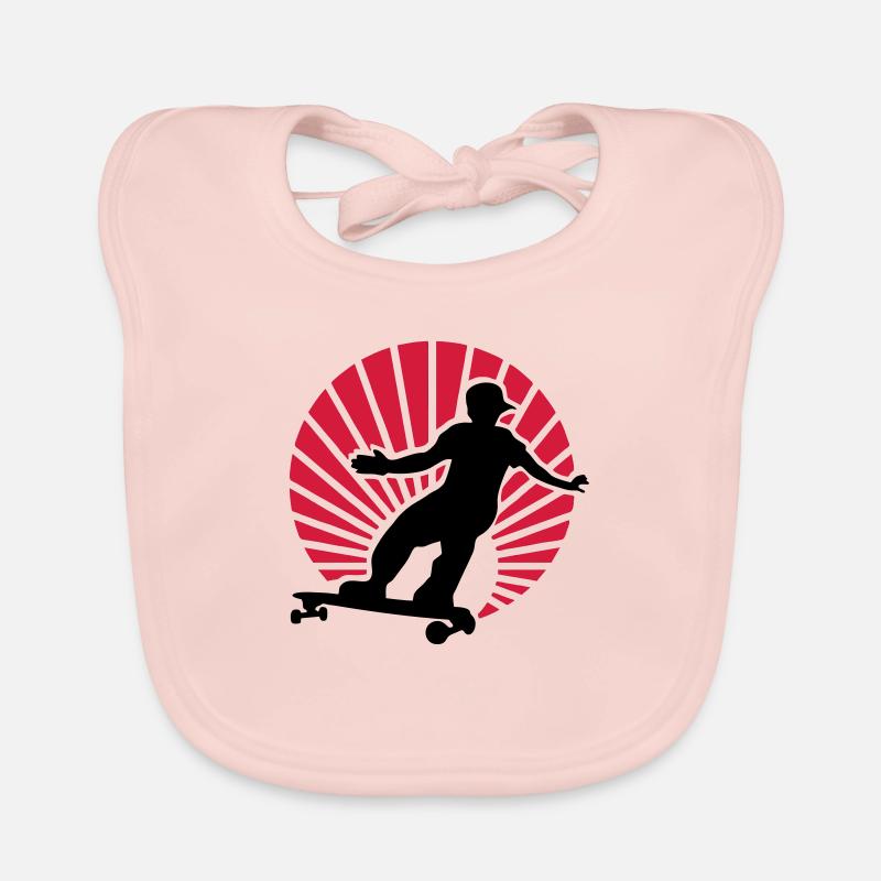 longboard - Baby Bio-Lätzchen - Rose