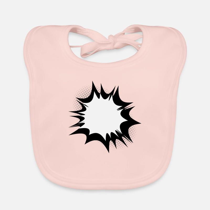 Comic speech bubble explosion Organic Baby Bibs