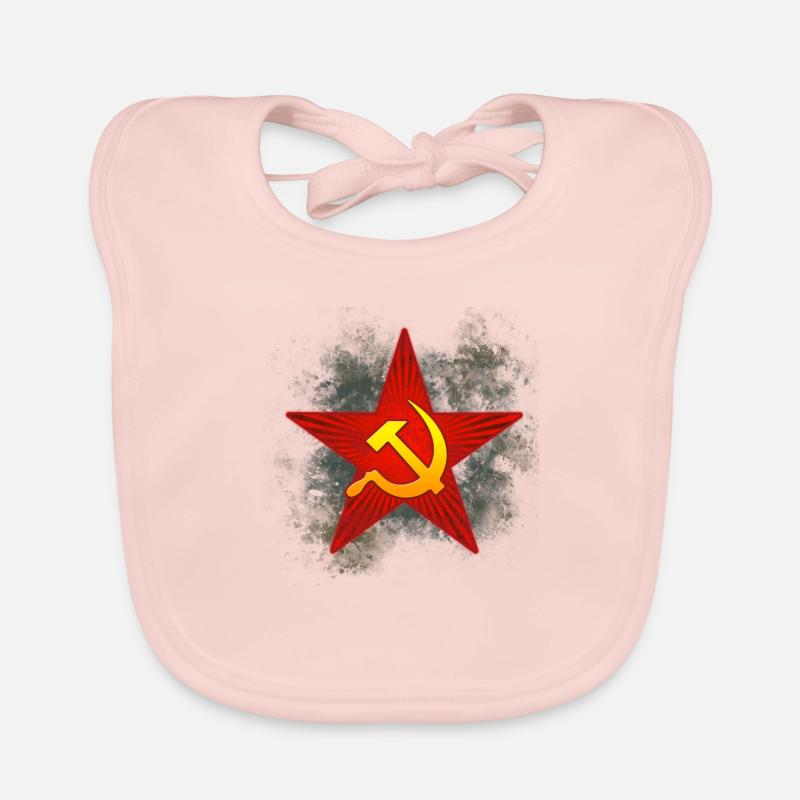 Soviet red star emblem Organic Baby Bibs