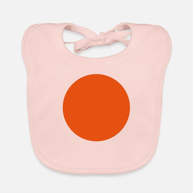 Point rouge - Bavoir bio Bébé - rose