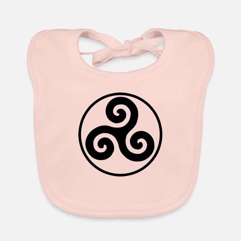Triskele Bretagne - Bavoir bio Bébé - rose