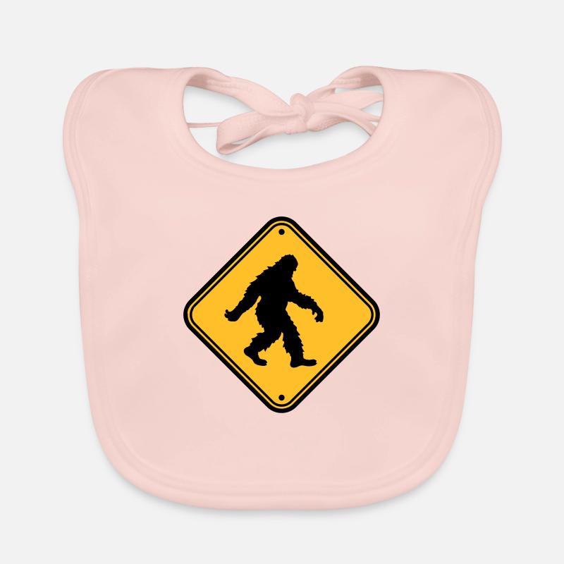 Shield note hazard caution caution zone warnun Organic Baby Bibs