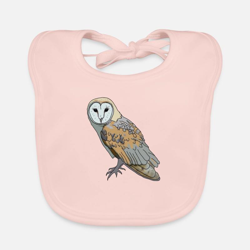 Chouette - Chouette effraie Bavoir bio Bébé
