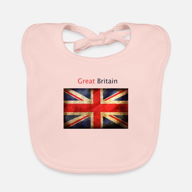 drapeau anglais avec la Grande-Bretagne Bavoir bio Bébé