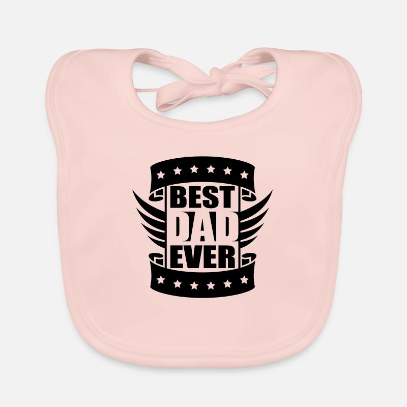 Best Dad Ever Wings Logo-Design Bavoir bio Bébé