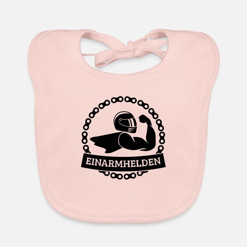 Einarmhelden 1-farbig (schwarz) Baby Bio-Lätzchen