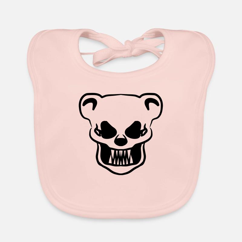 Horreur de crâne de nounours Bavoir bio Bébé
