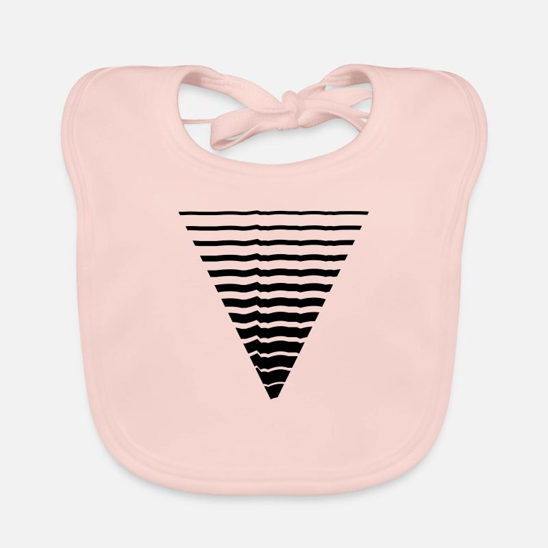 Lines many strokes triangle shape pattern Organic Baby Bibs