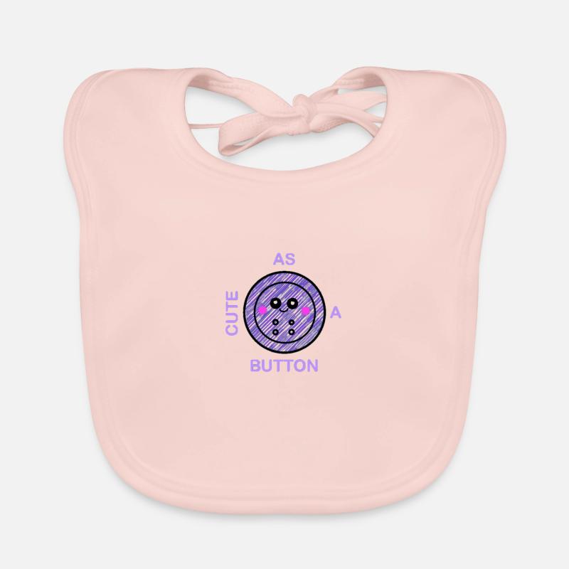 CUTE AS A BUTTON Organic Baby Bibs