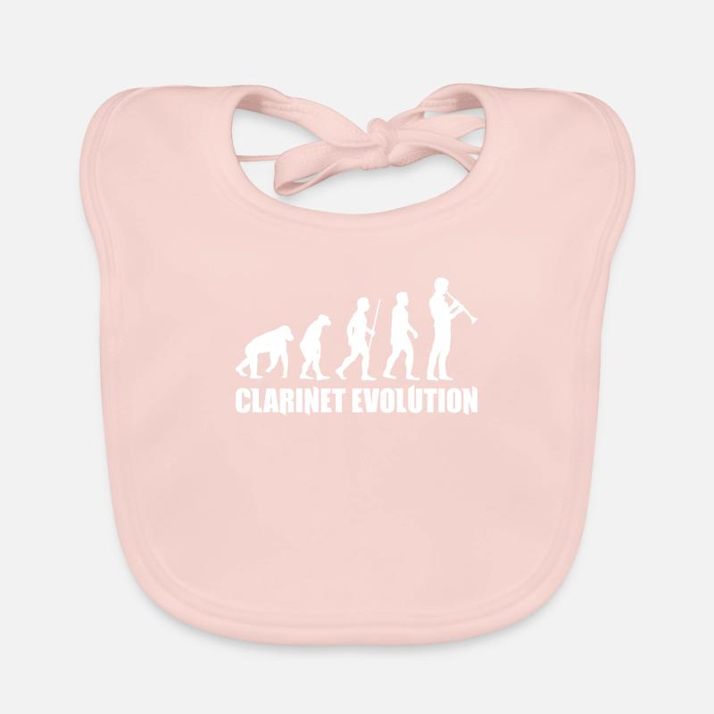 T-shirt Musique Clarinette Evolution - Bavoir bio Bébé - rose