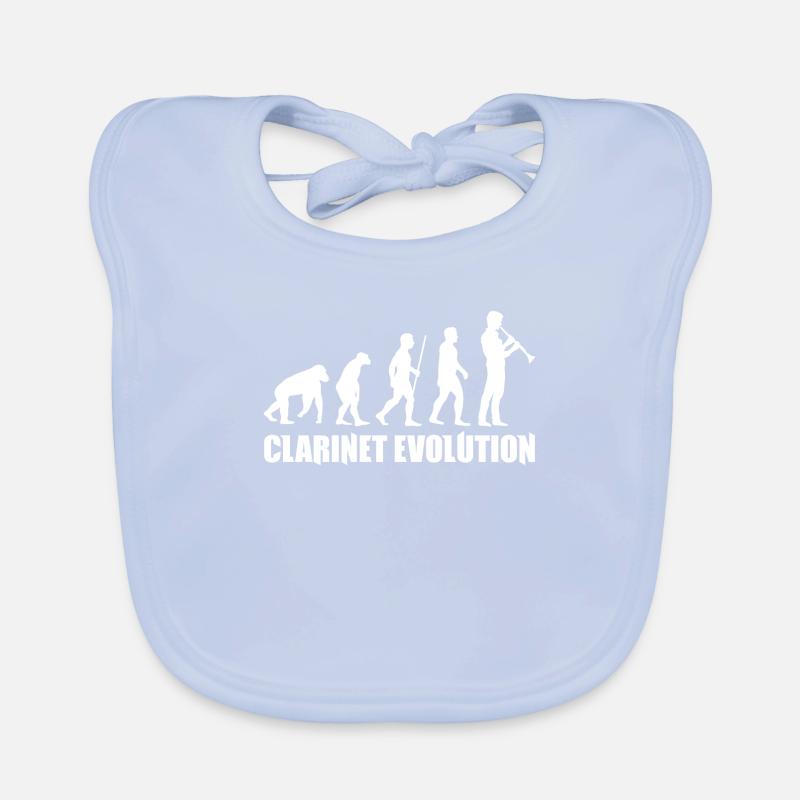 Clarinet Evolution Music T-Shirt Organic Baby Bibs