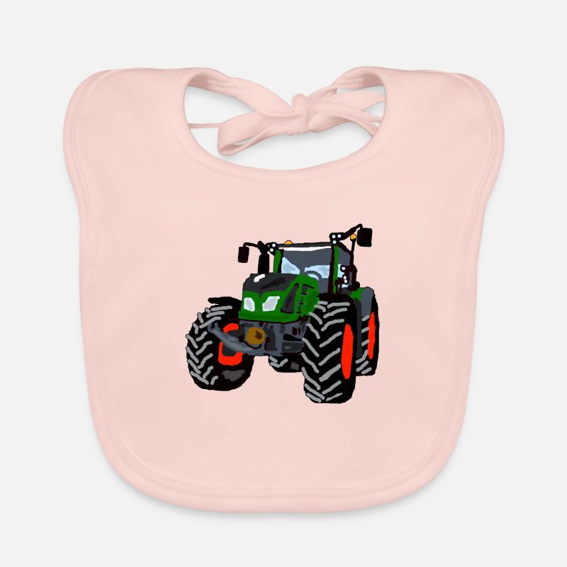 Traktor - Baby Bio-Lätzchen - Rose