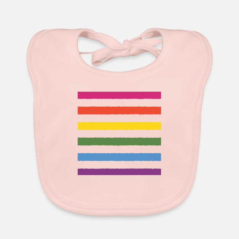 drapeau arc-en-ciel Bavoir bio Bébé
