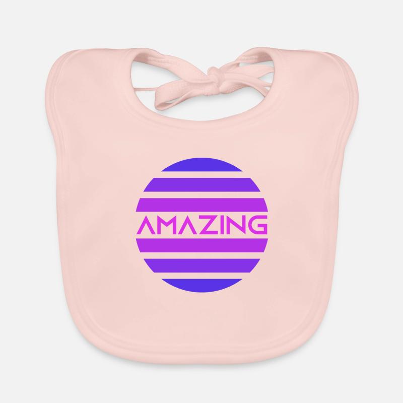 amazing blacklight circle retro future Baby Bio-Lätzchen