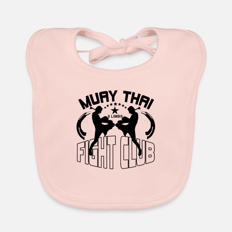 Muay Thai Geschenk - Baby Bio-Lätzchen - Rose