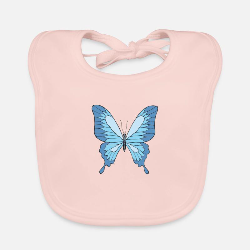 Papillion - Bavoir bio Bébé - rose