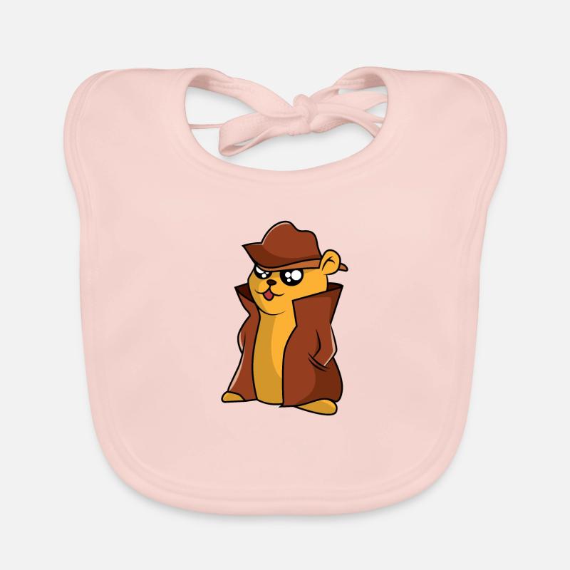 Detective hamster Organic Baby Bibs