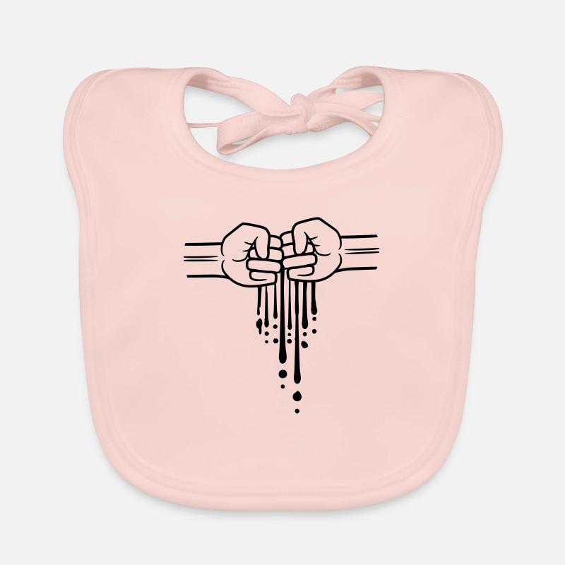 graffiti gouttes 2 amis team faust begruessen a Bavoir bio Bébé