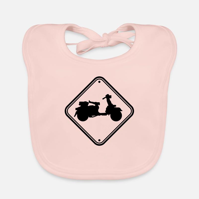 note sign scooter caution zone danger clipart Organic Baby Bibs