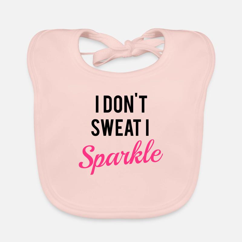 I don't sweat I sparkle Bavoir bio Bébé