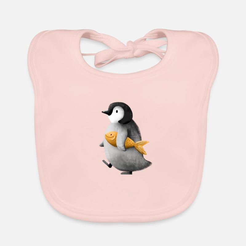 Penguin - Bavoir bio Bébé - rose