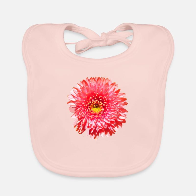 Fleur de gerbera rose Bavoir bio Bébé