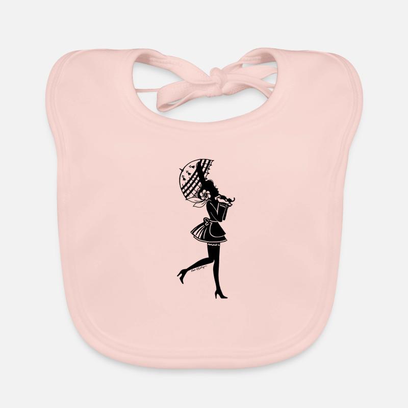 bigoudène avec parapluie Bavoir bio Bébé