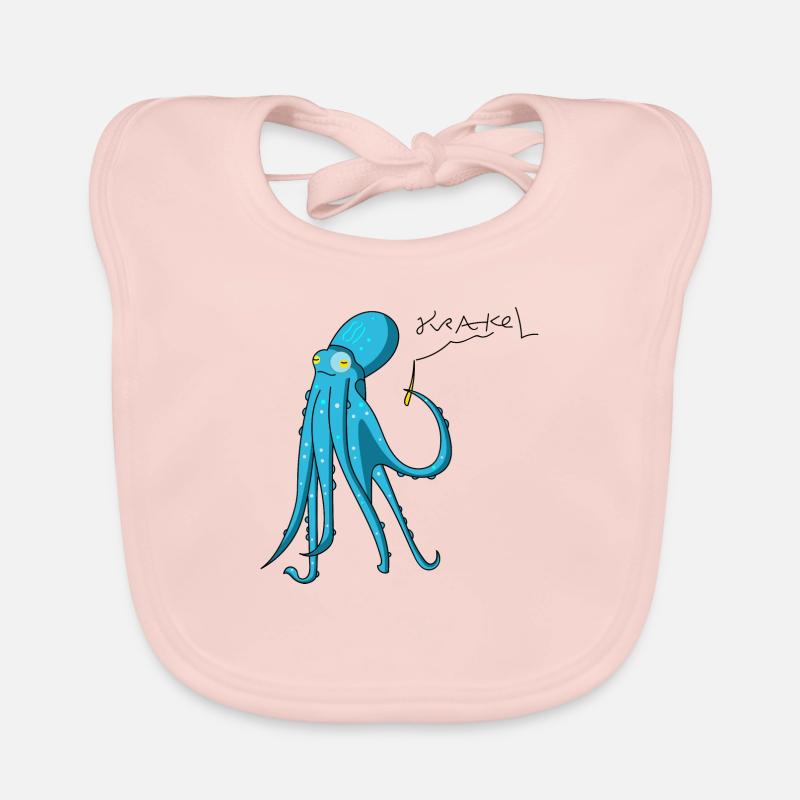 Octopus is crashing Organic Baby Bibs