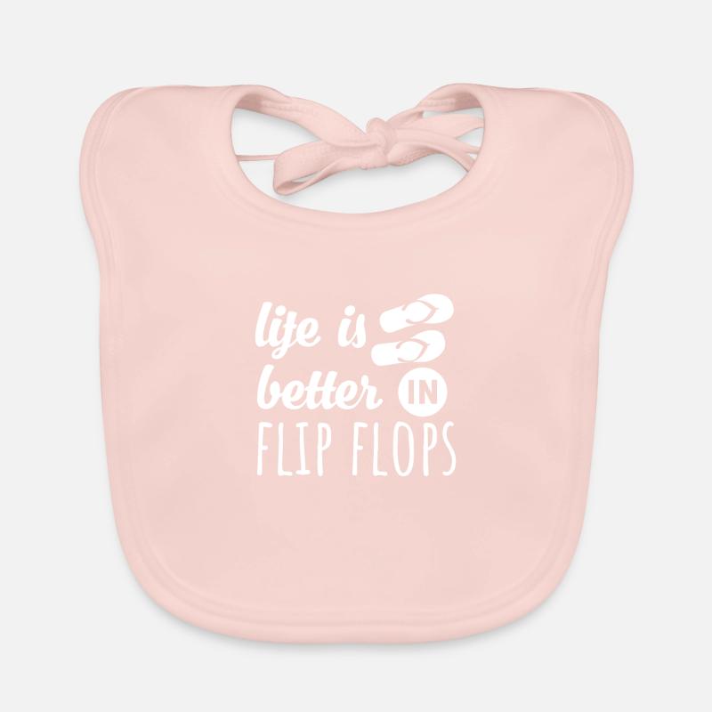Life is better in flip flops Baby Bio-Lätzchen