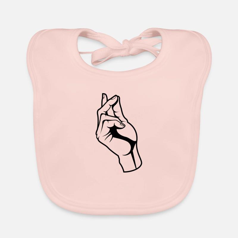 Black Finger Snap Baby Bio-Lätzchen