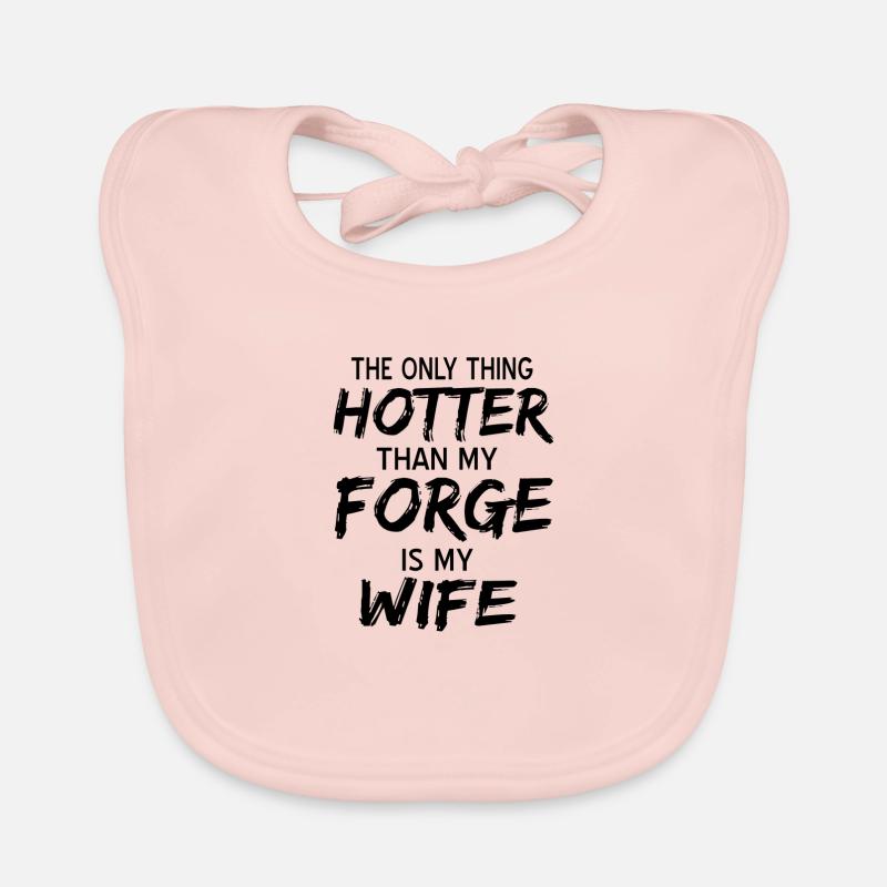 Forgeron - Bavoir bio Bébé - rose