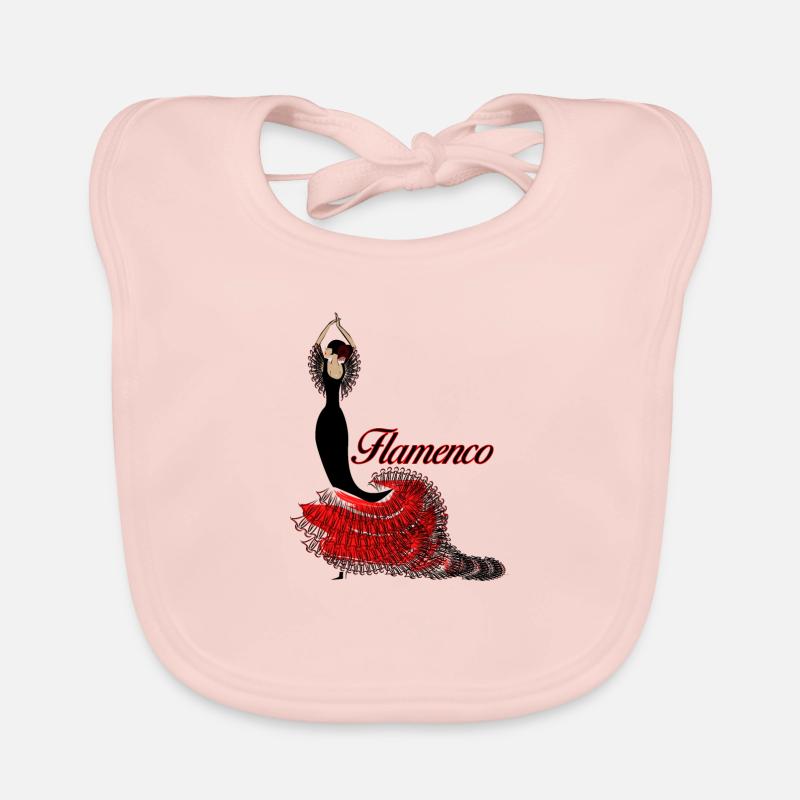 Flamenco Tänzerin 2 - Baby Bio-Lätzchen - Rose