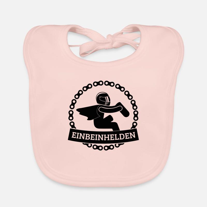 Einbeinhelden 1-farbig (schwarz) Baby Bio-Lätzchen