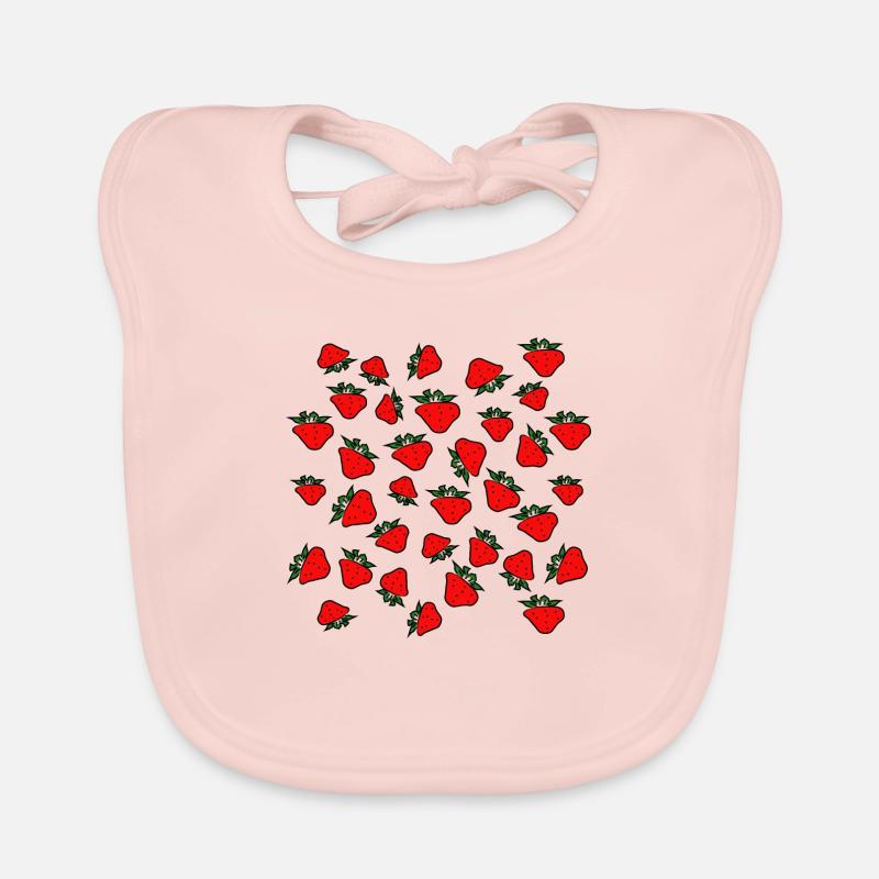 Erdbeeren, Erdbeeren. Baby Bio-Lätzchen