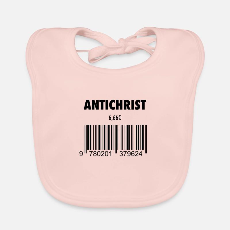 teufel Antichrist 666 barcode satansbraten hölle Baby Bio-Lätzchen