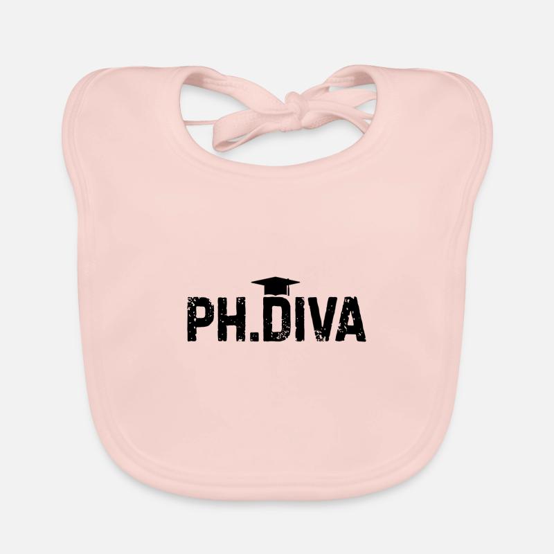 Phd Diva Thèse de doctorat Sort - Bavoir bio Bébé - rose