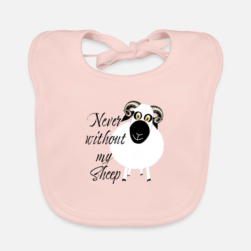 never without my sheep Baby Bio-Lätzchen