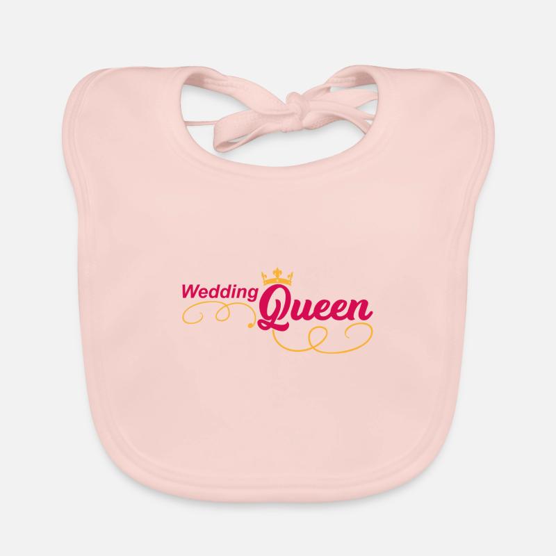 Wedding Queen Braut Hochzeit Ehe Geschenk - Baby Bio-Lätzchen - Rose