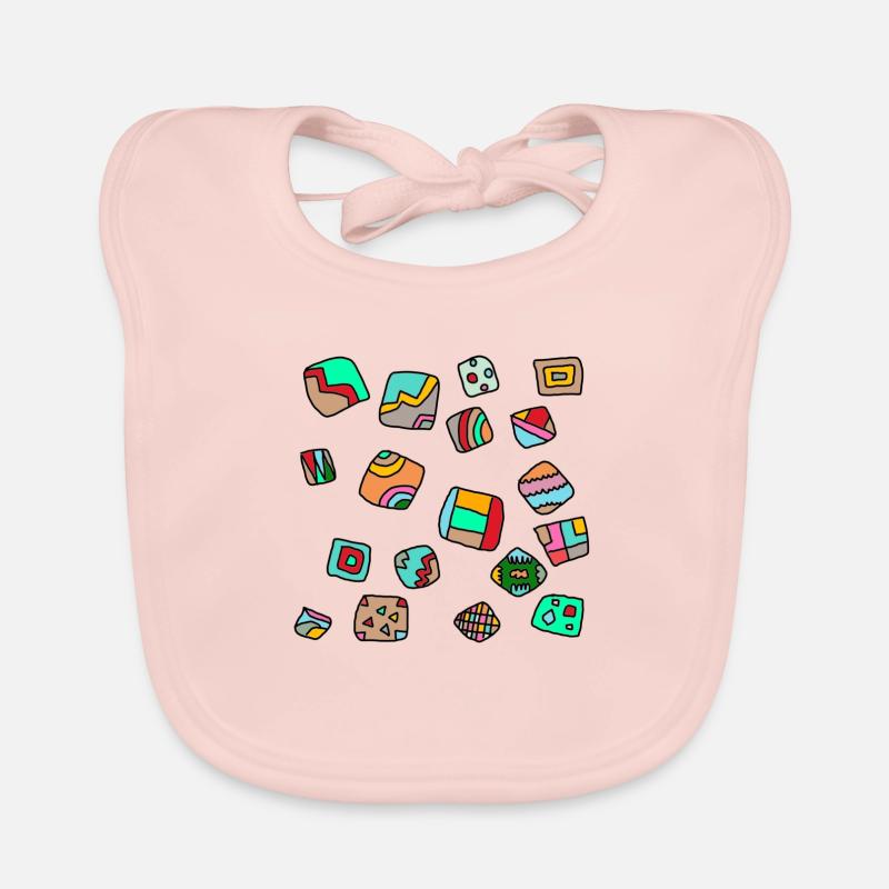 Multicolored dice Organic Baby Bibs
