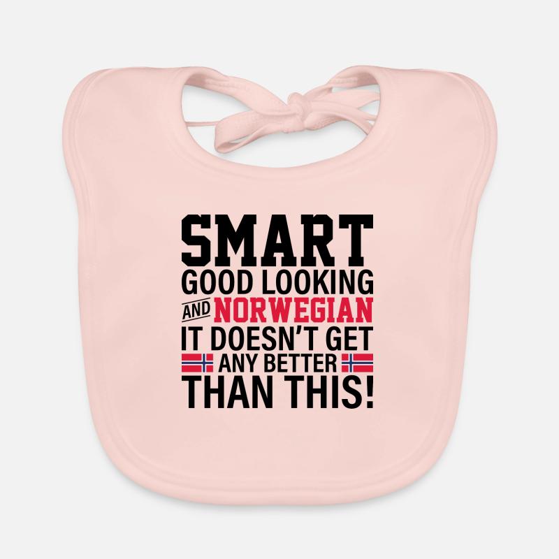 Smart good looking and Norwegian Geschenk Baby Bio-Lätzchen