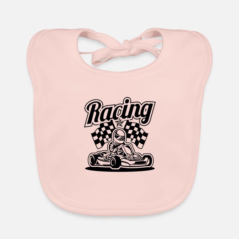 Kart karting de karting de course de karting de course de karting - Bavoir bio Bébé - rose