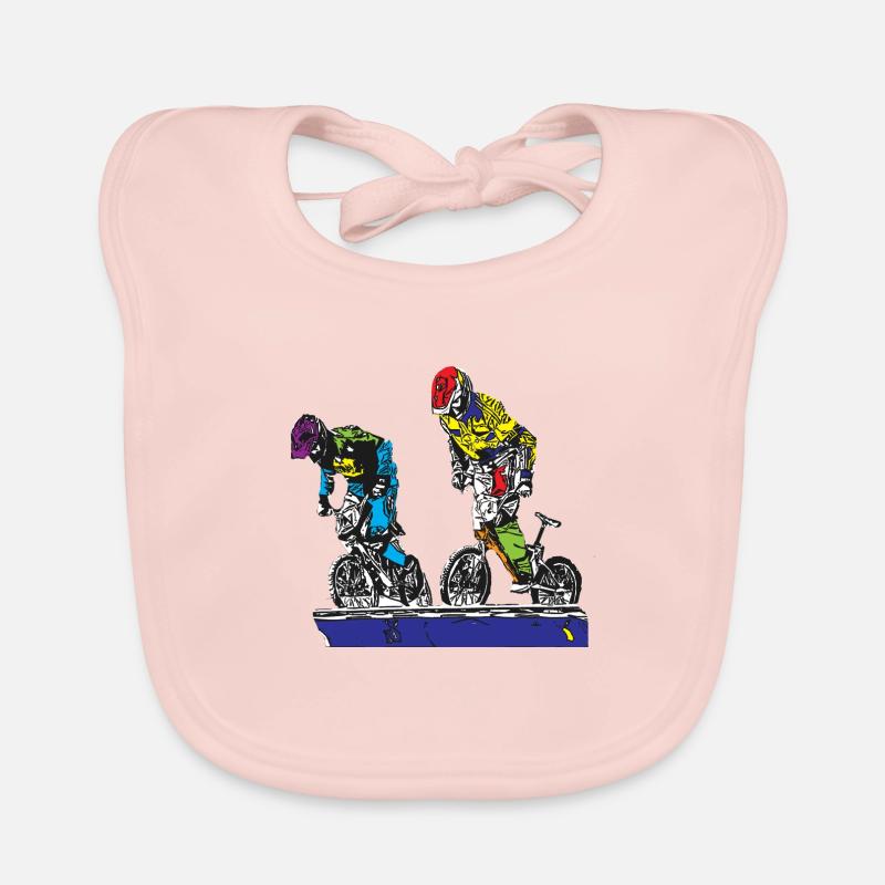 bmx - Bavoir bio Bébé - rose