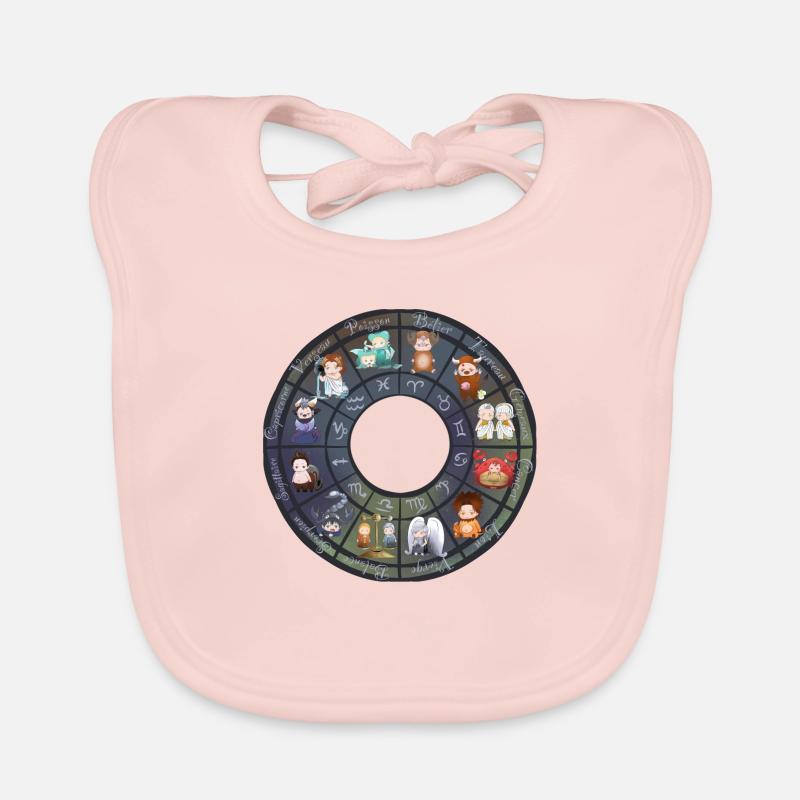 Zodiac Chibi Organic Baby Bibs