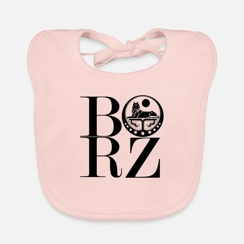 BoRZ Emblem - Baby Bio-Lätzchen - Rose