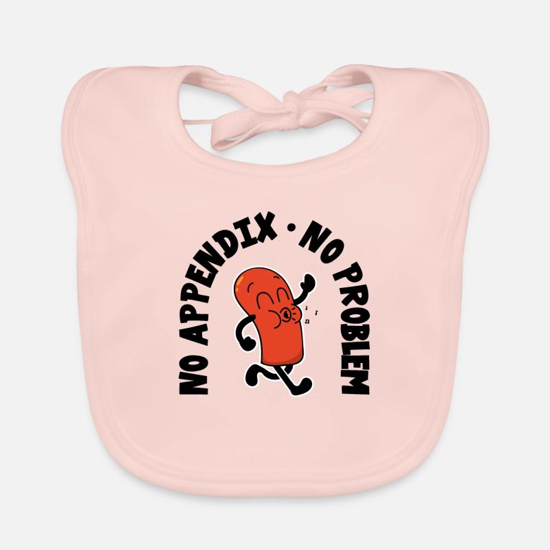 Blinddarm Operation No Appendix Bauch-OP Geschenk Baby Bio-Lätzchen